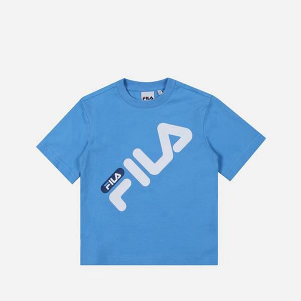 Camisetas Fila Menina Azuis - Fila Pisa Crew Neck S/S En Portugal,QTIB-72805